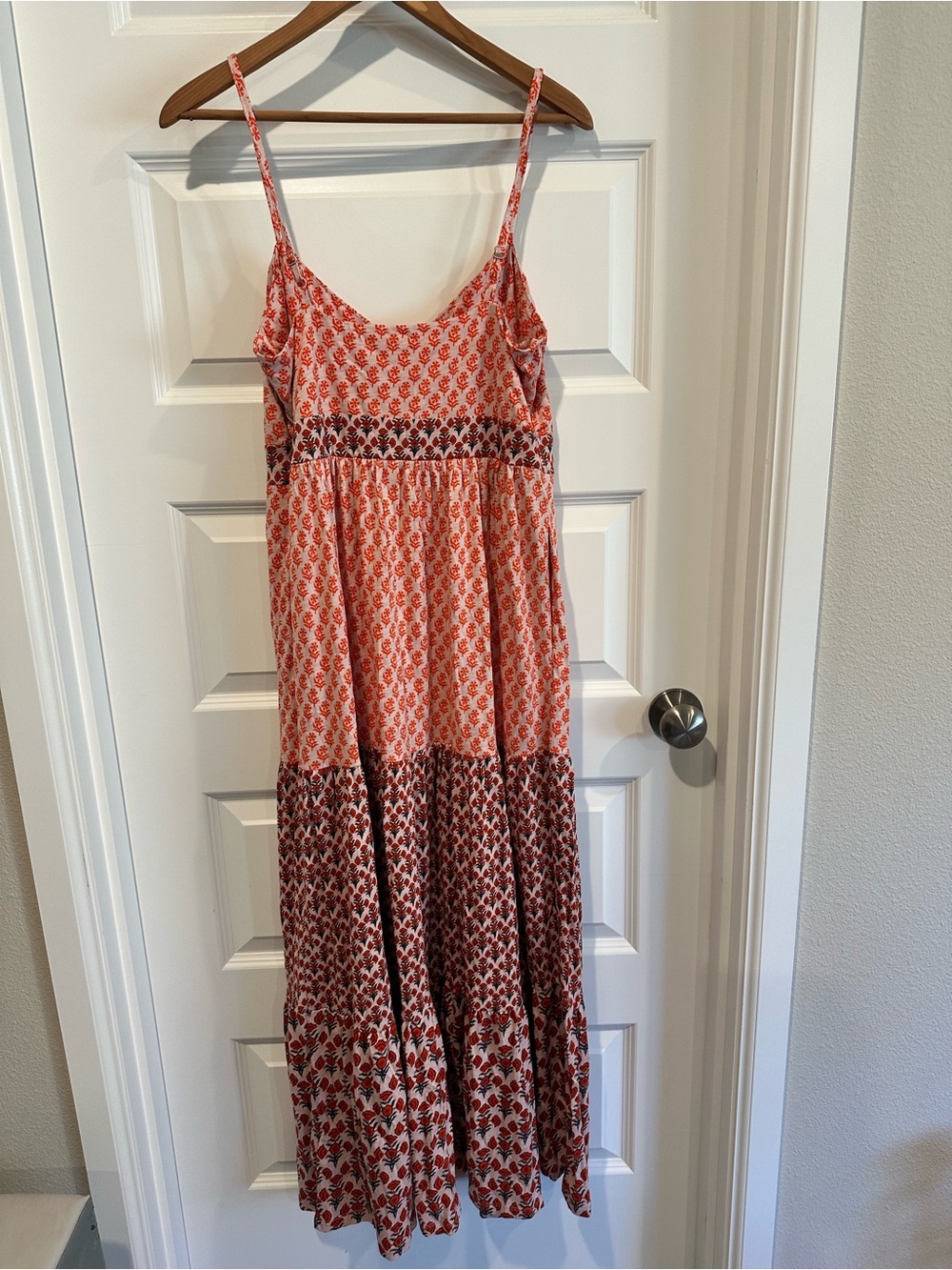 Boden Strappy Jersey Maxi Dress – Woodblock Bloom | Size 8R | EUC - Picture 5 of 9